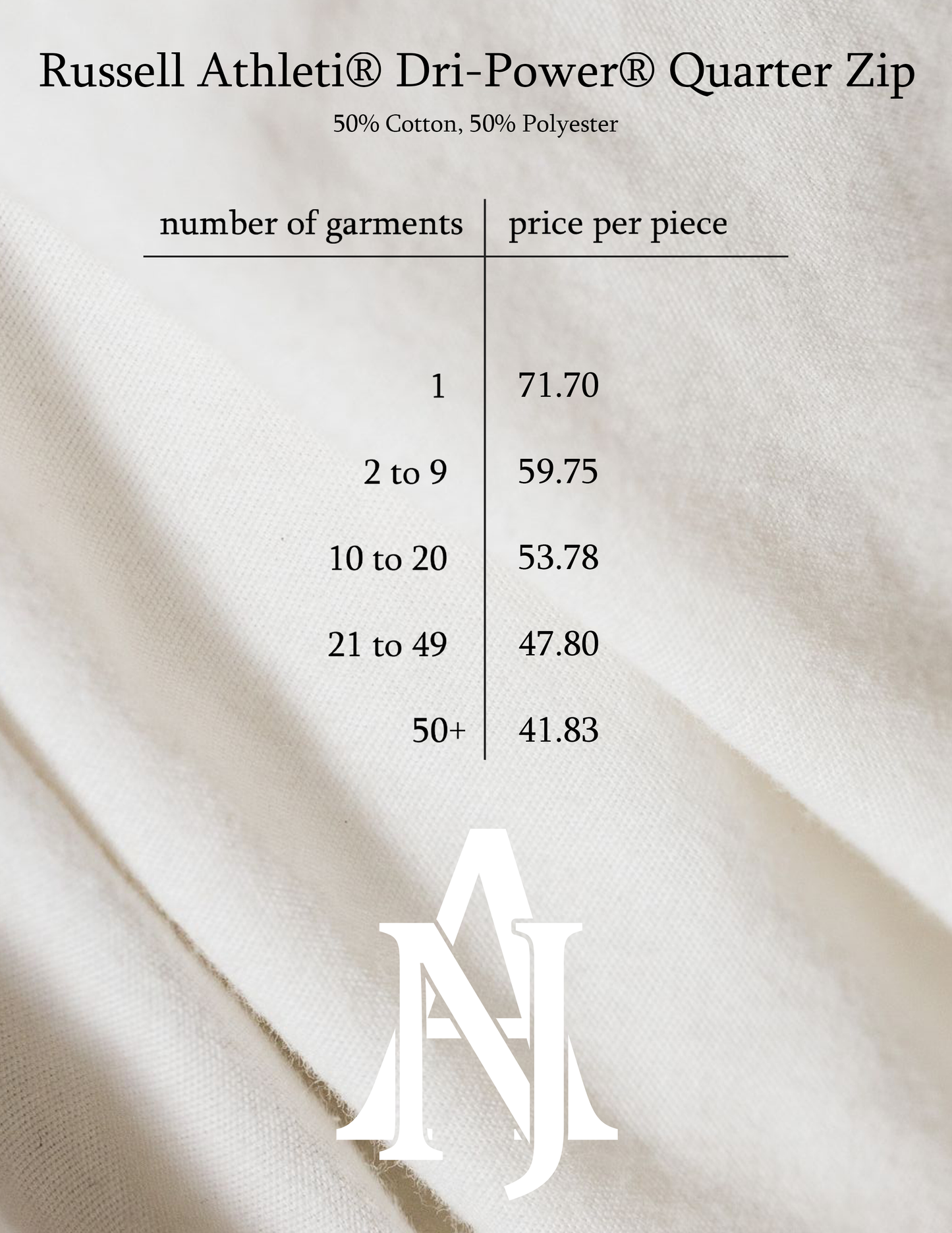 Custom Quarter Zip Inquiry - Navy